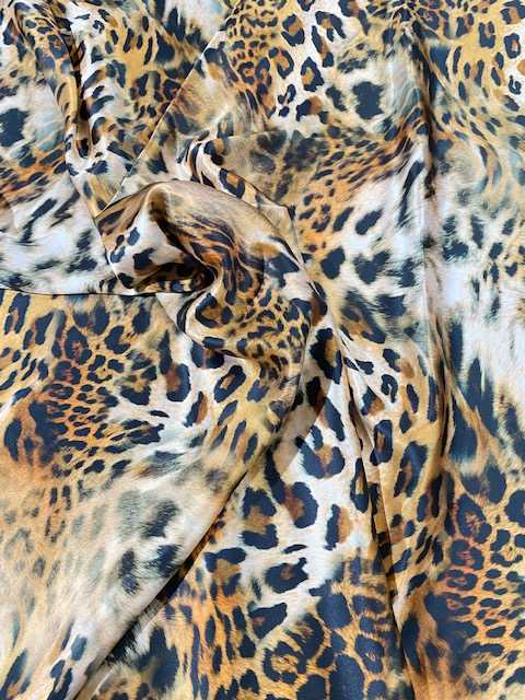 Pure Silk Satin animal print - Gardams Fabrics Pure Silk Satin animal print - Gardams Fabrics